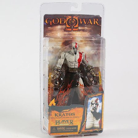 Neca God Of War Kratos PVC Action Figur Samlarobjekt Modell Leksak 3 Typer Flammande Klingor