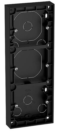 Elko Plus Forhøyningsramme 20 mm, svart 3 enheter, Strømbrytere & vegguttak