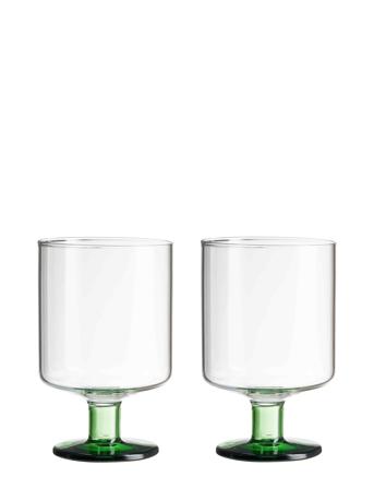 Generous Wine Glass Green Design Letters