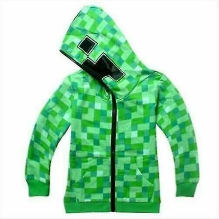 Barn Pojkar Ungdom Hoodie Zip Coat Tröja Jacka Minecraft Present