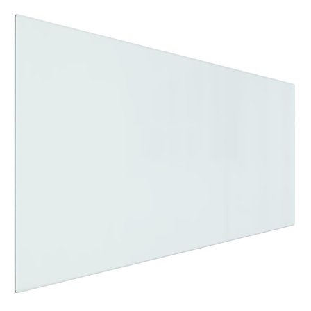 vidaXL Glasskiva för öppen spis rektangulär 100x50 cm