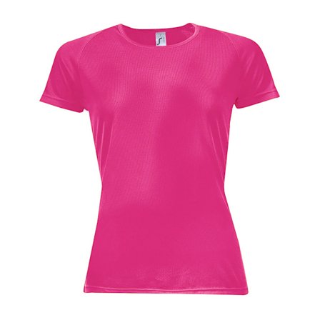 SOLS Dam/Dam Sporty Kortärmad T-shirt XXL Neonrosa
