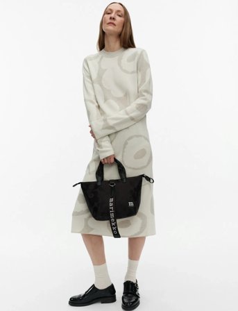 Marimekko Tote S Unikko - Black - ONE SIZE