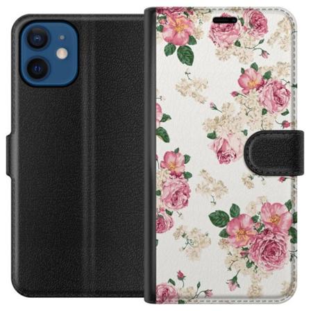 Apple iPhone 12 Lommeboketui Retro Blomster