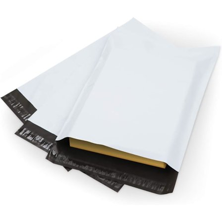 Paket med 100 plastpåsar för frakt och post