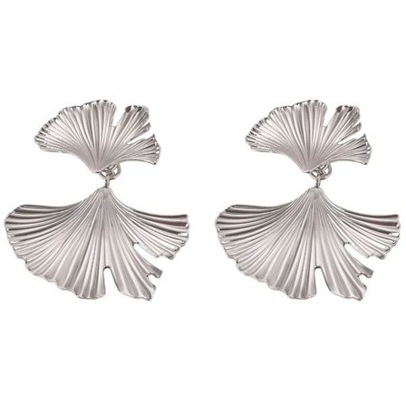 Ginkgo-blad øredobber - 14K gullbelagte blomsterøredobber for kvinner