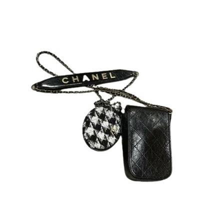 Chanel Vintage Pre-owned Læder chanel-tasker Sort, Dame Vintage Tasker, Størrelse: ONE Size