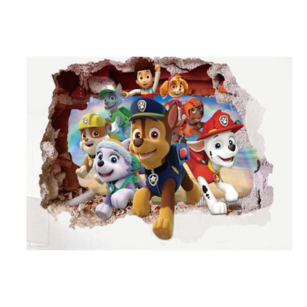 Et stykke 50 × 70 cm Paw Patrol vægklistermærker til børneværelset