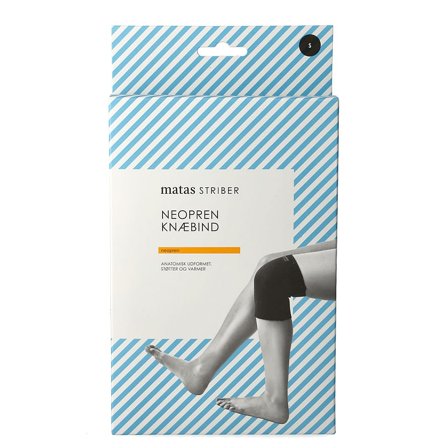 Matas Striber Neopren Knæbind Sort S, Medicin & Pleje, Støttebind, Knæstøtte