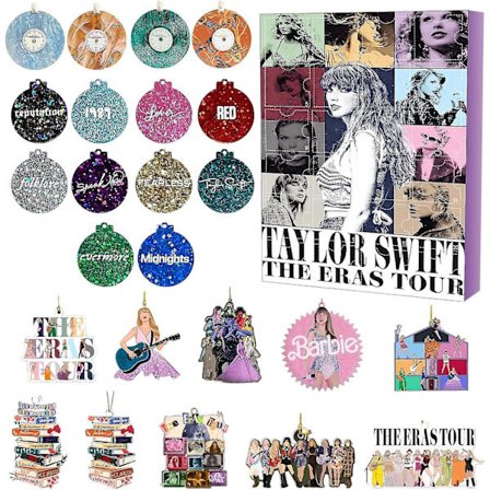 Taylors Joulun Adventtikalenteri Koriste 24 kpl Lahja Joulu Akryylikoriste Avaimenperät Rannekorut Korvakorut Yllätys Joulu Suosikki Joululle