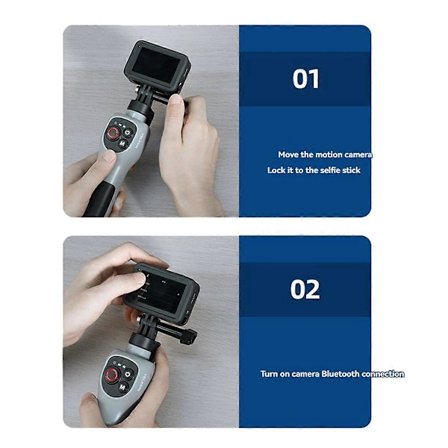 TELESIN Undervattens Selfie Stick Vattentät Dykning Utdragbar Selfie Stick Trådlös Fjärrkontroll fo