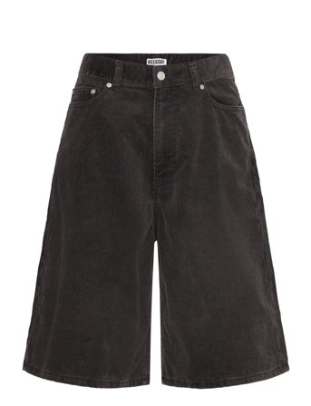 Weekday Astro Loose Baggy Corduroy Shorts - Black - 31