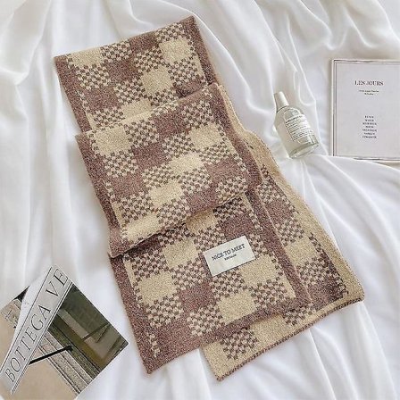 Dames skjerf høst og vinter 2024 ny koreansk stil allsidig student strikket ull holder varm skjerf