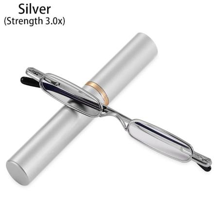 Slim Pen -lukulaset Ohut lukulaset SILVERSTYRKA hopea Strength 3.0x silver