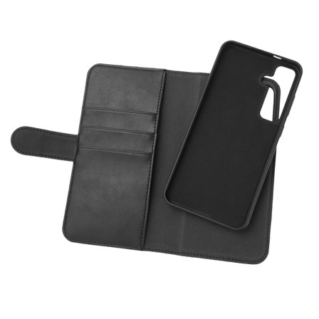 Essentials Samsung Galaxy S24+ PU wallet, detachable, black