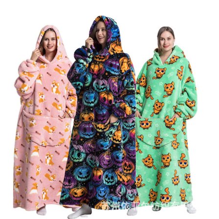 Hupullinen peitto, ylisuuri hupullinen, yksi koko, lämmin, pehmeä ja mukava hupunen, aikuisille