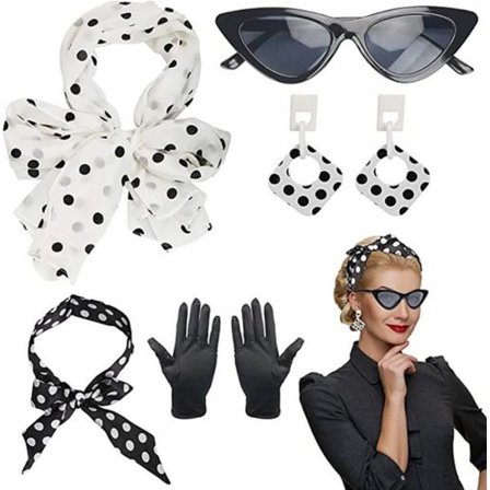 Kostym Rockabilly Accessoarer Dam 50-tal Klänning Accessoarer