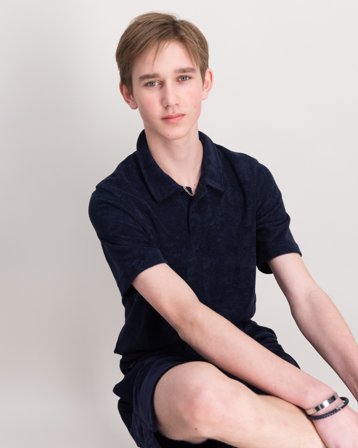 Jack & Jones JPRBLABEN SS POLO JNR Blå Poloshirts Dreng - Kids Brand Store