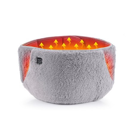 Grå-Elektrisk opvarmet taljebælte, justerbar grafenvarmer til ben, mave, lænd, menstruationssmertelindring, håndvarmer