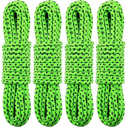 Teltreb, 4 stk. 10m teltreb, reflekterende snor til camping
