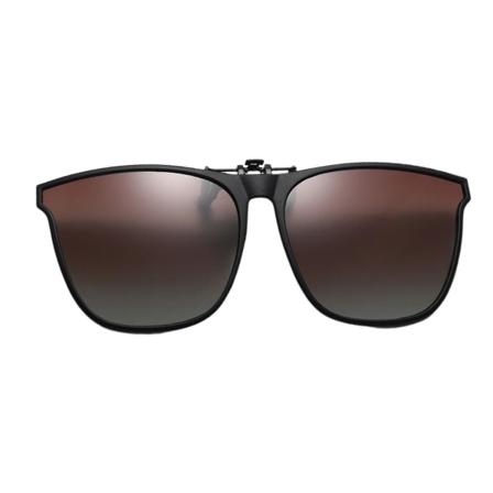 Polariserade Clip-on Flip Up Solglasögon Uv400 linser Vändbara Polarized Clip Solglasögon för cykling Xinda Gradient Tea