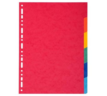 EXACOMPTA Kartongregister A4 6-flik flerfärgad - Lyreco - Kontorsmaterial - Pärmar och register - Kartongregister