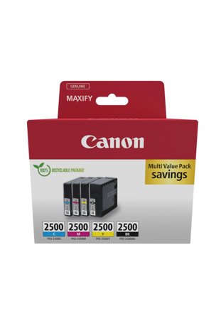 Canon PGI-2500 BK/C/M/Y Multipack - 4-pack - svart, gul, cyan, magenta - original - blekkbeholder