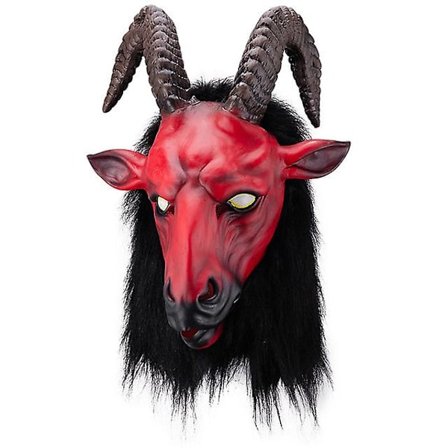 Skummel Halloween-maske Demon Antilope Latexmaske Anonym Maske Cosplay Hodeplagg Rekvisitter Halloweenfest Maskeradetilbehør