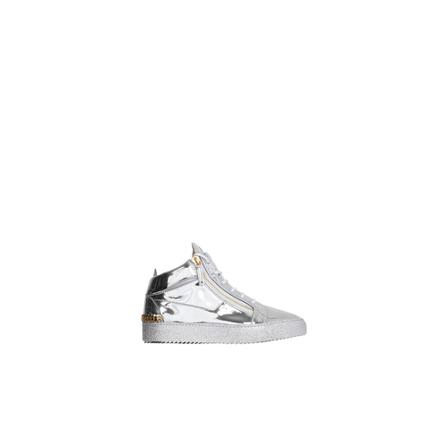 Giuseppe Zanotti, Frankie Mid Top Sneakers Grijs, Heren, Maat:40 EU,metallic