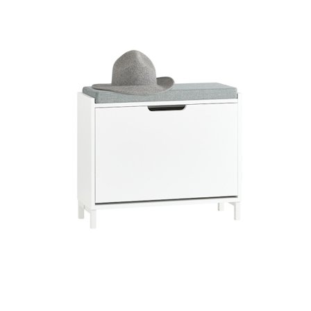 SoBuy hvid skohylde med 1 dør 24x59.99x51.99cm, industriel FSR151-K-W