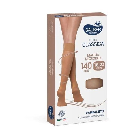 Sauber Linea Classica 140 Den Gambaletto Neutro Beige Taglia 4