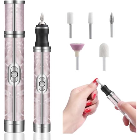 Elektrisk Neglefil til Tykke Tånegle, Neglesliber med 5 Udskiftningshoveder, Professionel 4-Hastigheds Elektrisk Tåneglefil, Kan Tilpasses til 