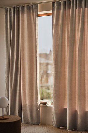 Jotex - Fluwelen Gordijn 2-pak Greige Greige - SAMANTHA - Koop Fluwelen gordijnen bij Jotex