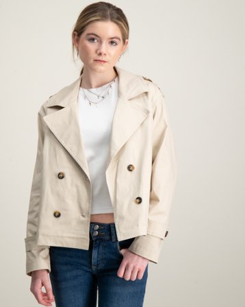 RYVLS Sthlm Short Trench Beige Jackor Tjej - Kids Brand Store