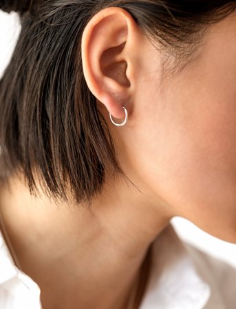 Syster P Beloved Small Hoops Silver - Silver - ONE SIZE