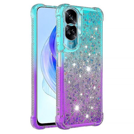 Gradient iskunkestävä cover Honor 90 Lite 5g, TPU Moving Glitter phone case
