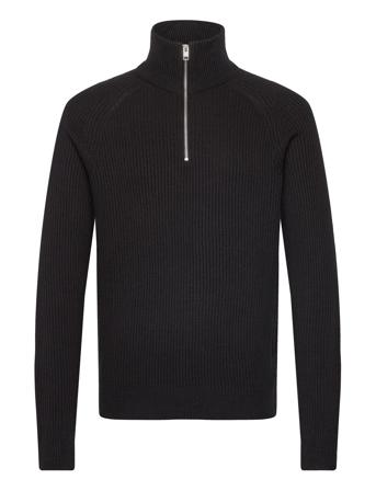 Jjpannel Knit Half Zip Aw24 Tops Knitwear Half Zip Jumpers Black Jack & J S