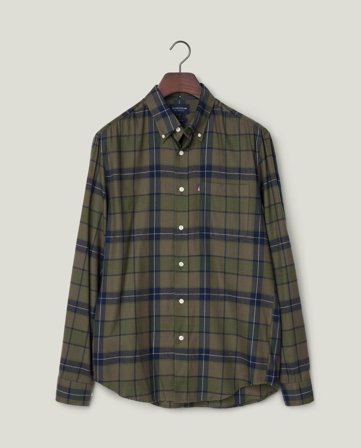 Lexington Casual ternet flannel button down-skjorte, grøn