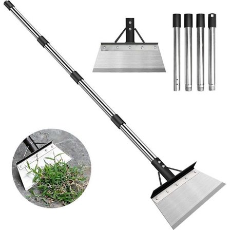 Multifunctional Garden Shovel – Flat Steel Spade with Adjustable 150cm Handle, Floor Scraper for Weeds, Edges & Cleaning