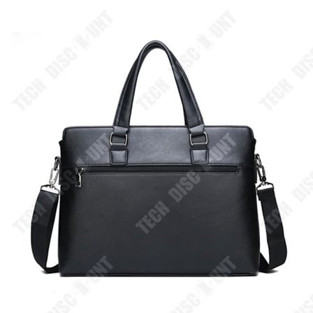 Dokumentväska - TD - Äkta läder - 38x6x29cm - Axelrem - Slitstark