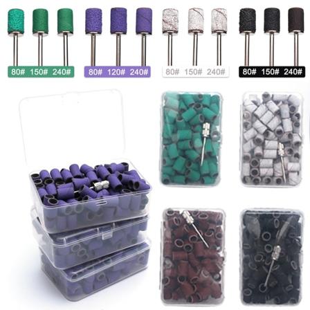 TG 80# 120# 180# Neglepoleringssett med elektrisk neglebørst Brun 50 stk G80