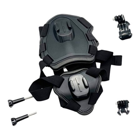 Hundevest med kamerafeste 360° dreibar base justerbar stropp for 7-54 kg kjæledyr