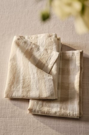 Jotex - Serviett i Linmiks 4-pakning Beige - SANNE - Kjøp Servietter hos Jotex