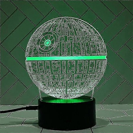 3D Star Wars Lampa - Star Wars Gåvor - 4 Mönster 1 Bas 1 Fjärrkontroll - Star Wars R2-d2/bb8/Dödsstjärnan/Millennium Falcon - Star Wars Lampa - Star 