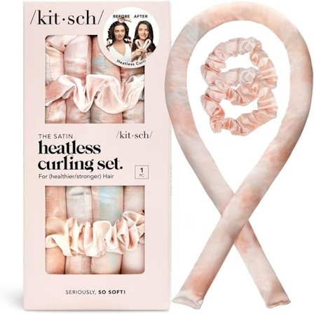 Satin Heatless Curling Set, Värmelös Locktång Pannband Rullar Set