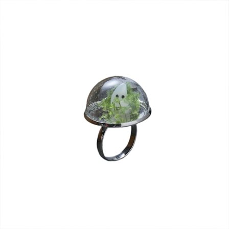 Halloween Flytande Flaska Nattlysande Spöke Halsband Örhänge