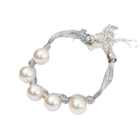 4 st konstgjorda pärlor gardinupphängningar, eleganta pärlband, dekorativa pärlgardinrep (silverfärgade)