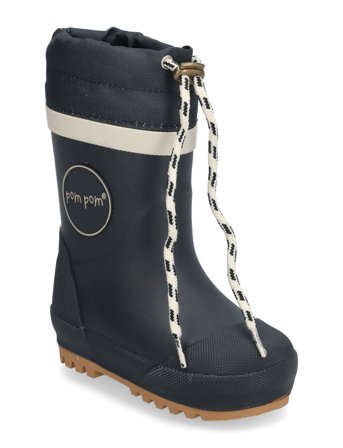 Gumboots Thermo Navy Pom Pom