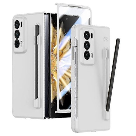 For Honor Magic V2 5G Skin-touch telefondeksel med herdet glassfilm og pekepenn