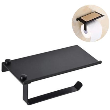 K6 Sort rustfrit stål Tissue Box til sort telefonholder